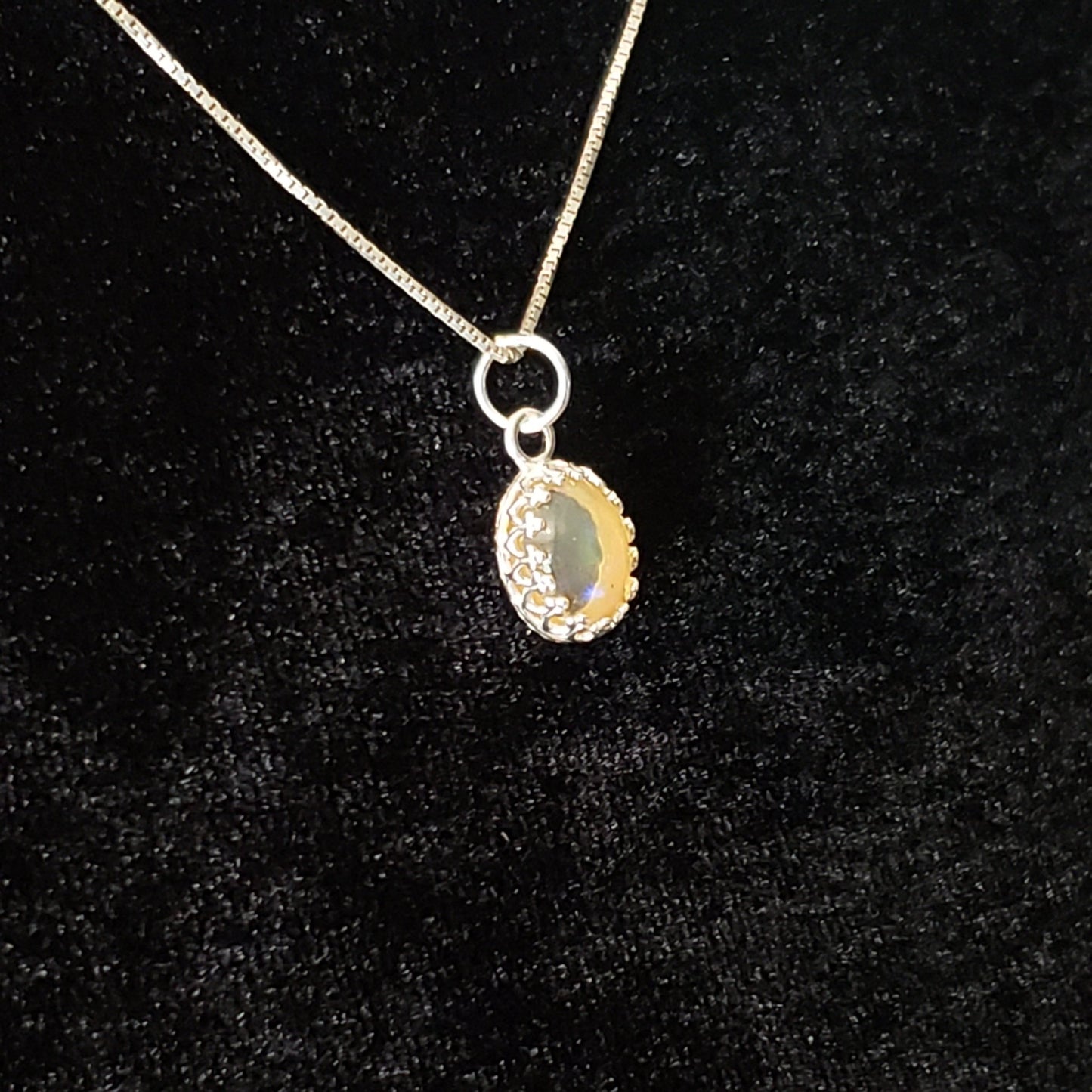 Ethiopian Yellow Opal 4.5ct Pendant Semi Precious Gemstone Silver Pendant (150-30-1) Simply CBD LLC