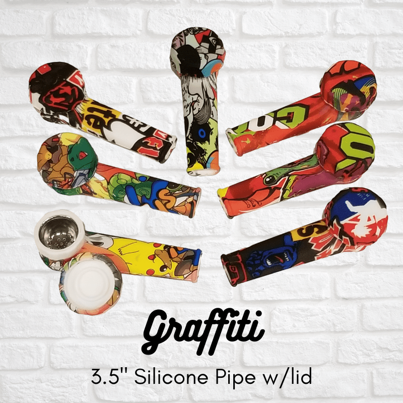 3.5 inch Silicone hand pipe with metal Bowl Simply CBD LLC