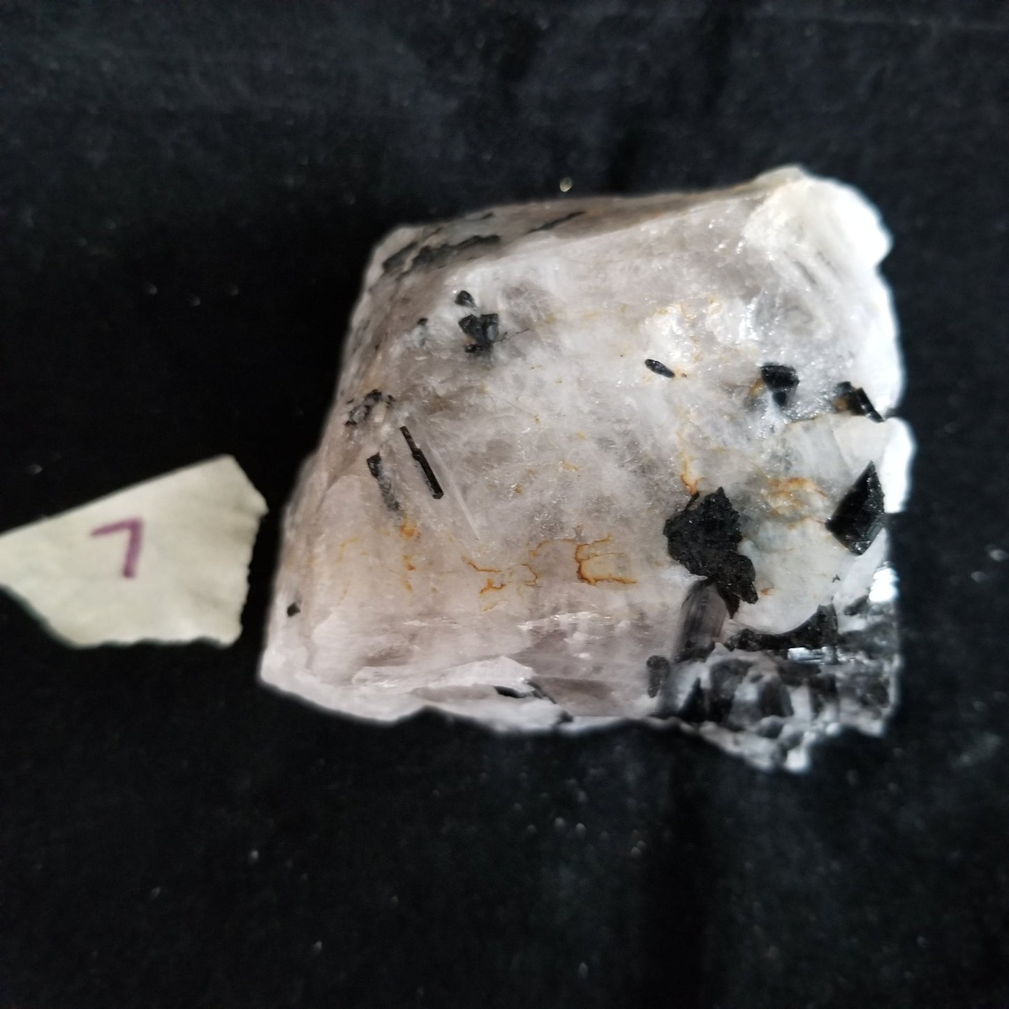 Black Tourmaline Tourmalinated Quartz Raw Healing Crystal Stone Enlightenment 454g (BTQ7) Simply CBD LLC