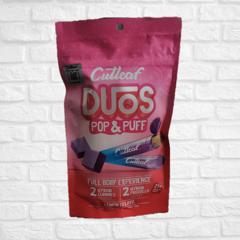 Cutleaf Duos Pop & Puff ( 2 Prerolls & 2 Gummies) Simply CBD LLC