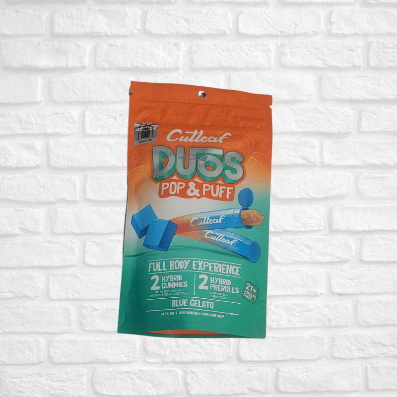 Cutleaf Duos Pop & Puff ( 2 Prerolls & 2 Gummies) Simply CBD LLC
