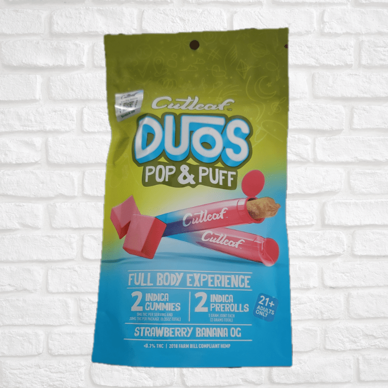 Cutleaf Duos Pop & Puff ( 2 Prerolls & 2 Gummies) Simply CBD LLC