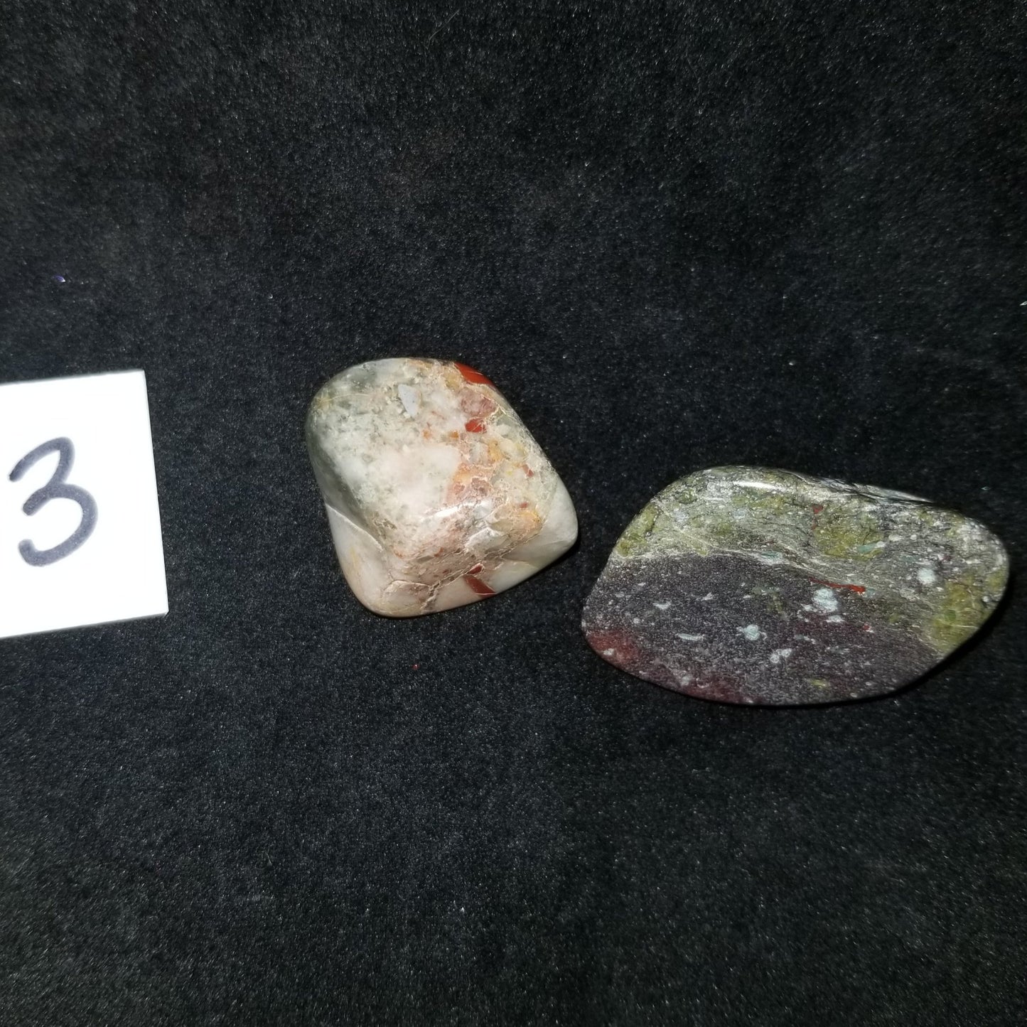 Dragon Bloodstone Jasper Tumbled Polished Stones 40gram PAIR Courage Strength (DRBL3) Simply CBD LLC