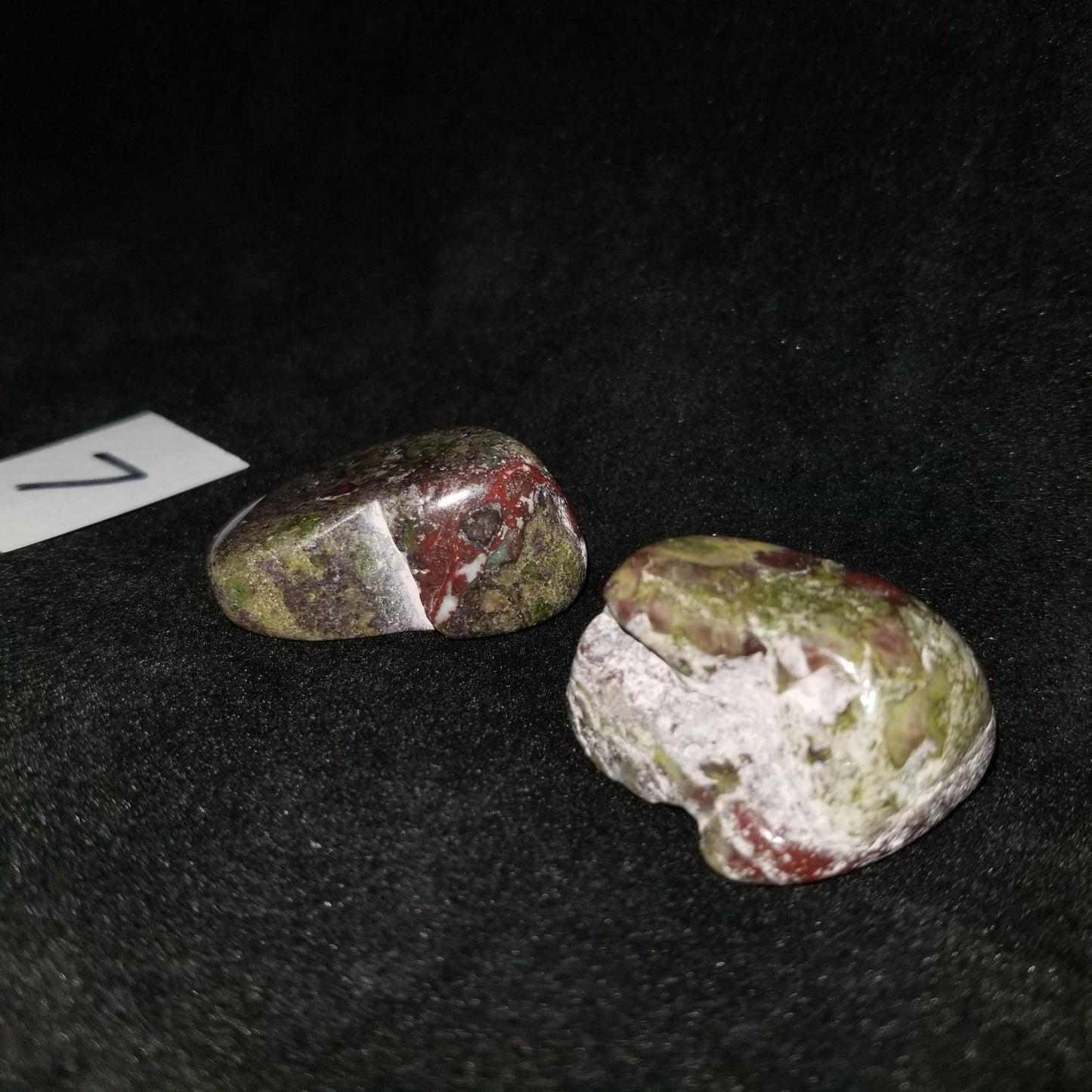 Dragon Bloodstone Jasper Tumbled Polished Stones 50gram PAIR Courage Strength (DRBL7) Simply CBD LLC