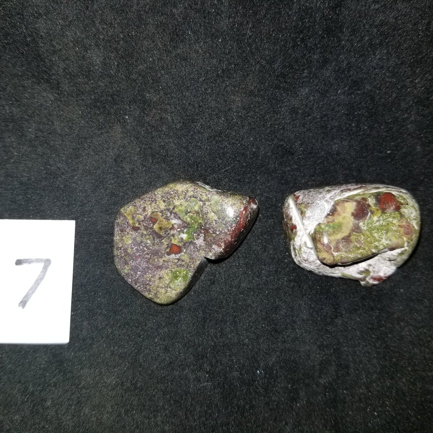 Dragon Bloodstone Jasper Tumbled Polished Stones 50gram PAIR Courage Strength (DRBL7) Simply CBD LLC