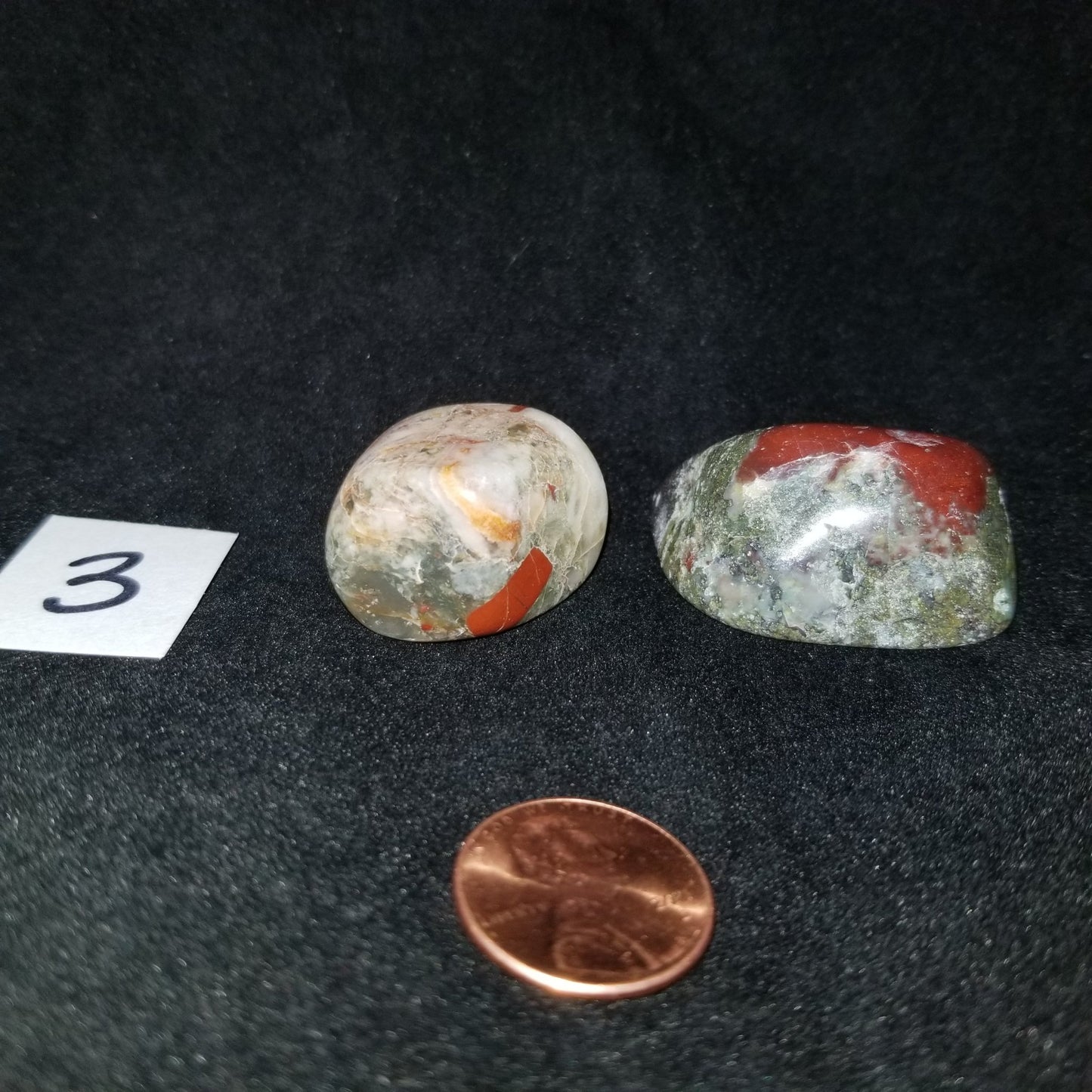 Dragon Bloodstone Jasper Tumbled Polished Stones 40gram PAIR Courage Strength (DRBL3) Simply CBD LLC
