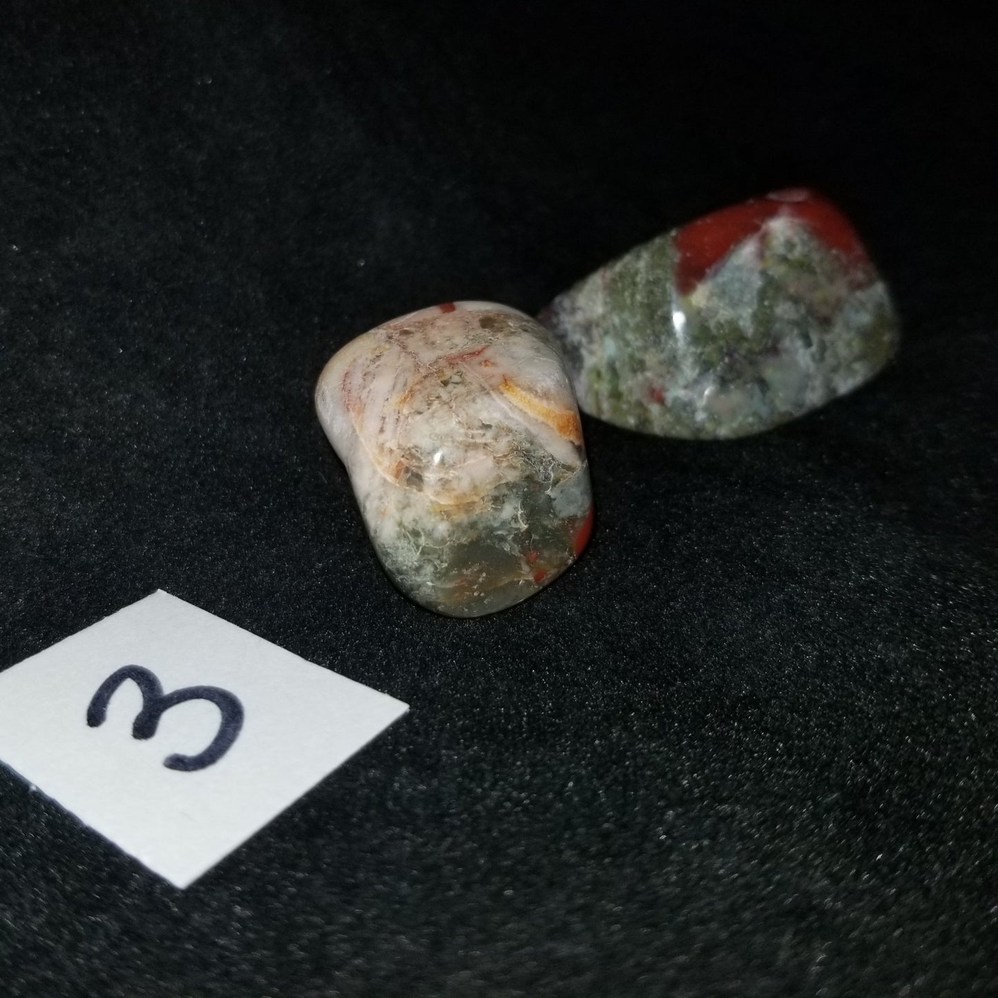 Dragon Bloodstone Jasper Tumbled Polished Stones 40gram PAIR Courage Strength (DRBL3) Simply CBD LLC