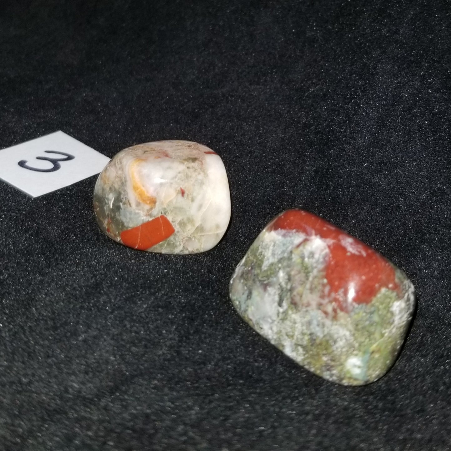 Dragon Bloodstone Jasper Tumbled Polished Stones 40gram PAIR Courage Strength (DRBL3) Simply CBD LLC