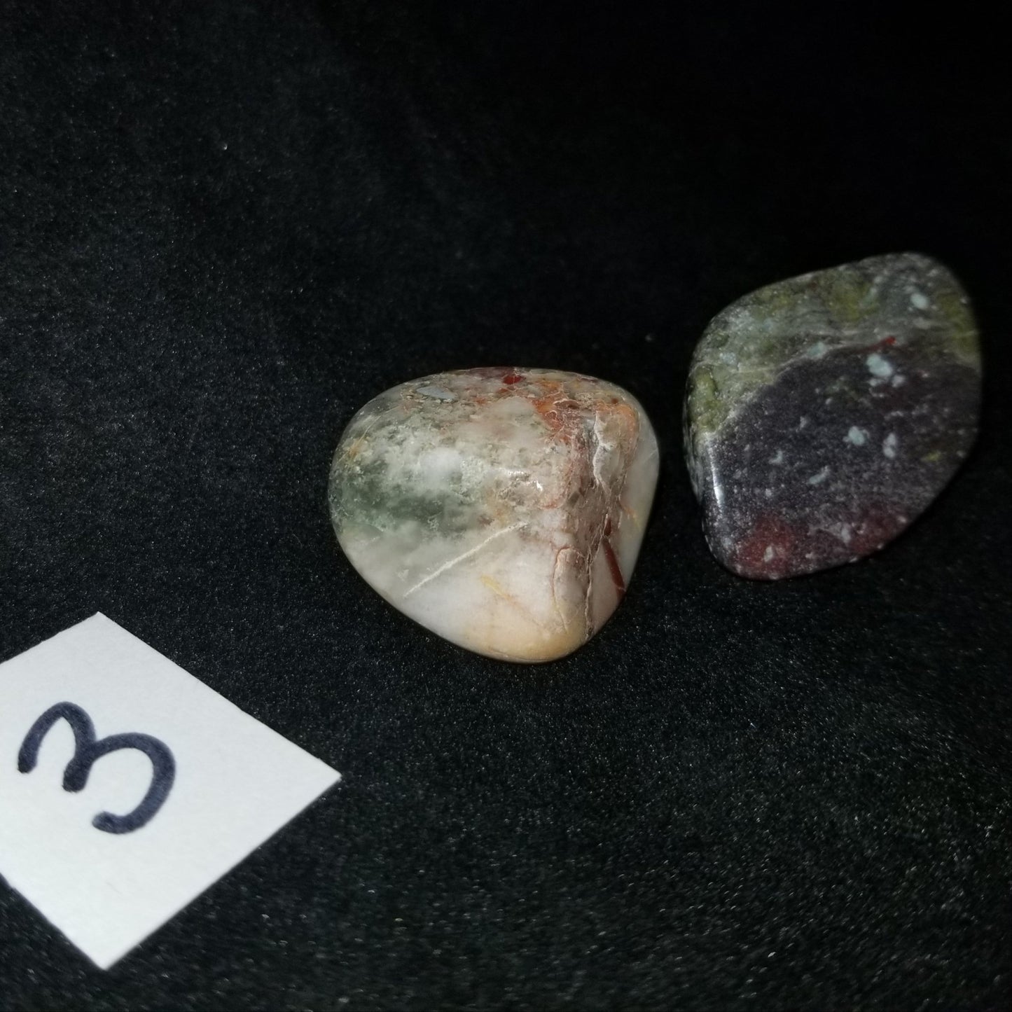 Dragon Bloodstone Jasper Tumbled Polished Stones 40gram PAIR Courage Strength (DRBL3) Simply CBD LLC