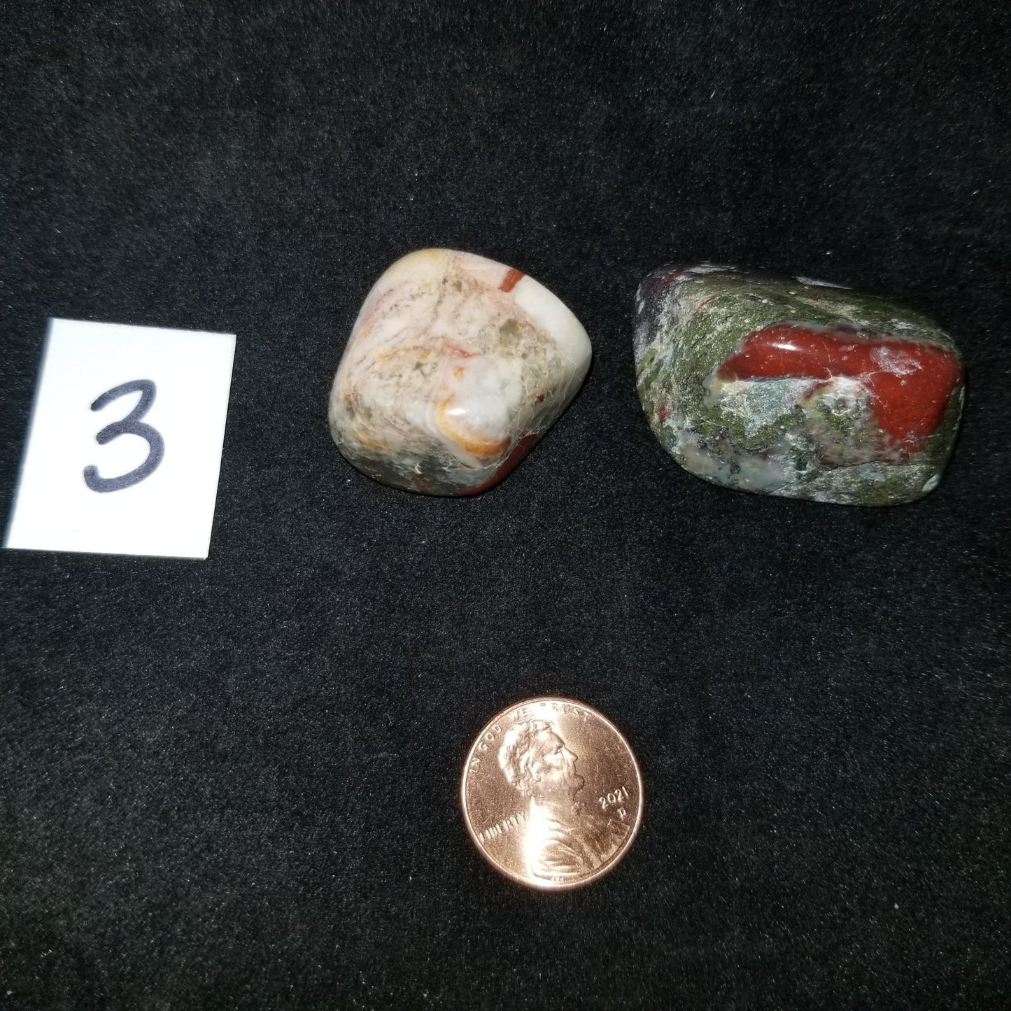 Dragon Bloodstone Jasper Tumbled Polished Stones 40gram PAIR Courage Strength (DRBL3) Simply CBD LLC