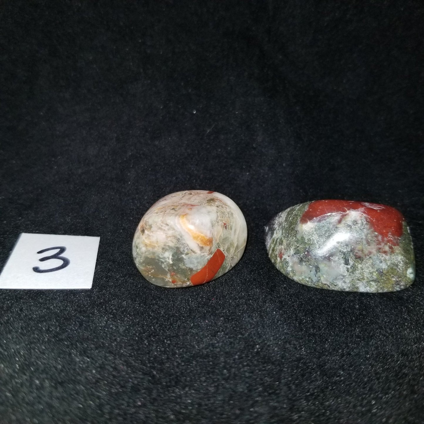 Dragon Bloodstone Jasper Tumbled Polished Stones 40gram PAIR Courage Strength (DRBL3) Simply CBD LLC