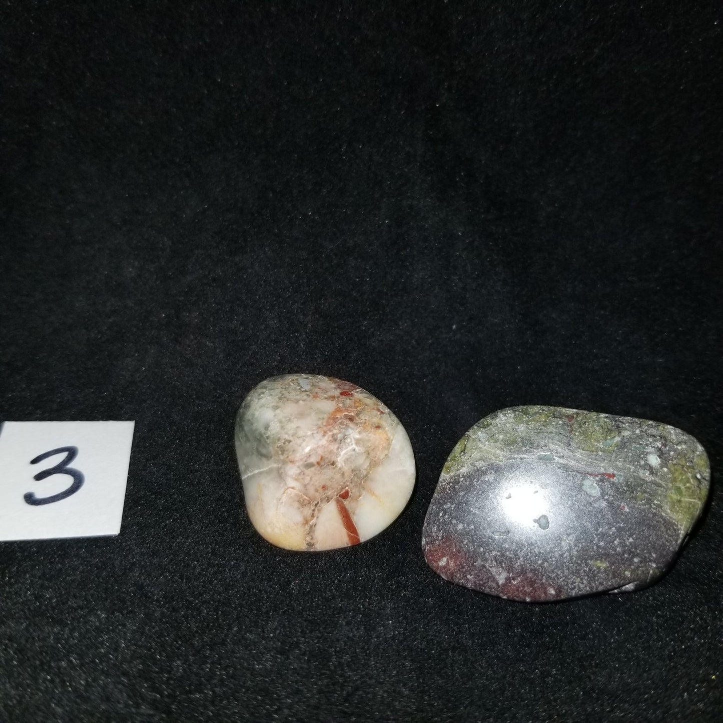 Dragon Bloodstone Jasper Tumbled Polished Stones 40gram PAIR Courage Strength (DRBL3) Simply CBD LLC
