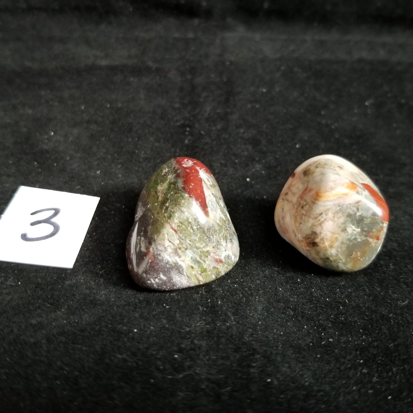Dragon Bloodstone Jasper Tumbled Polished Stones 40gram PAIR Courage Strength (DRBL3) Simply CBD LLC