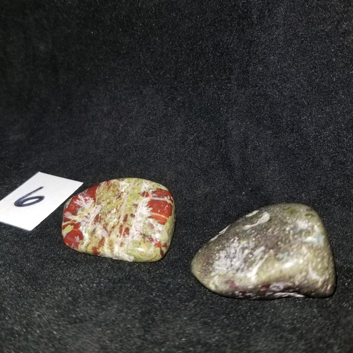 Dragon Bloodstone Jasper Tumbled Polished Stones 50gram PAIR Courage Strength (DRBL6) Simply CBD LLC