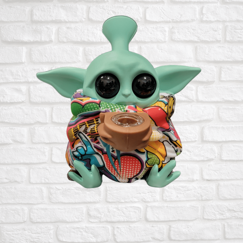Baby Yoda Silicone Water Bong Pipe - Grogu " The Child" Simply CBD LLC