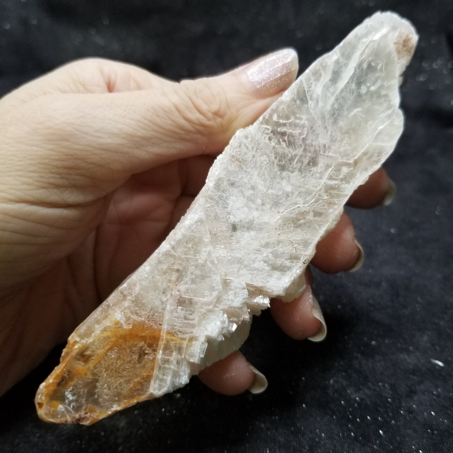 Golden Phantom Selenite Quartz Rare Raw Natural Crystal Stone Empowerment 120g (GPS18) Simply CBD LLC