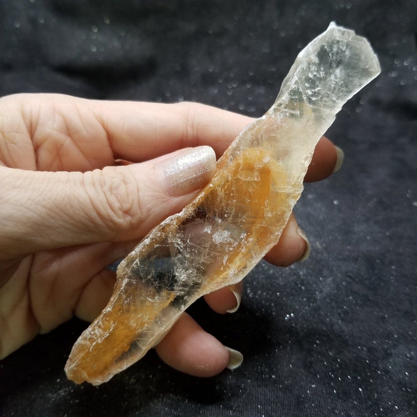 Golden Phantom Selenite Quartz Raw Rare Natural Crystal Stone Empowerment 50g (GPS10) Simply CBD LLC