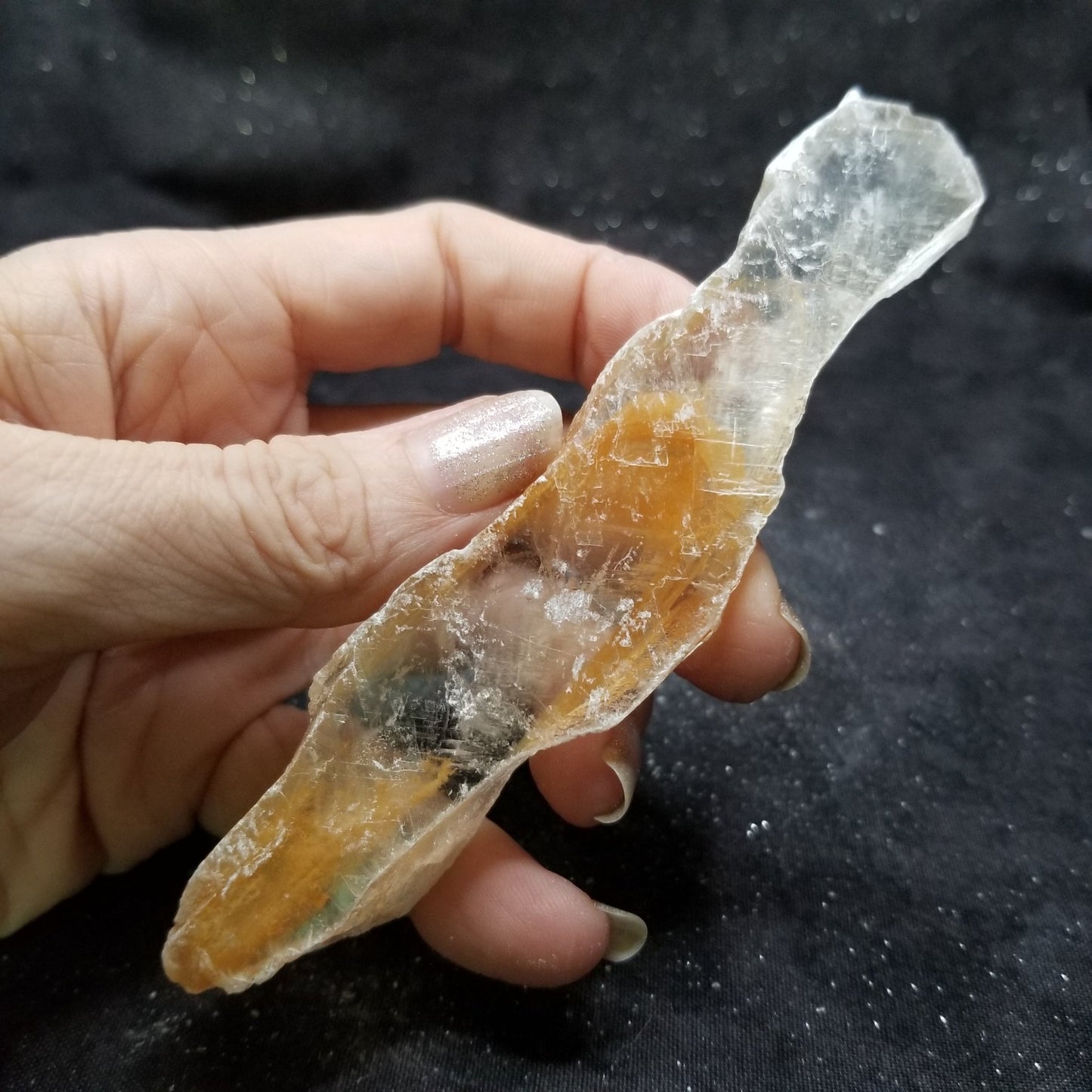Golden Phantom Selenite Quartz Raw Rare Natural Crystal Stone Empowerment 50g (GPS10) Simply CBD LLC