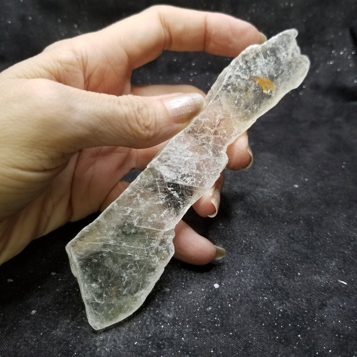 Golden Phantom Selenite Quartz Rare Raw Natural Crystal Stone Empowerment 40g (GPS19) Simply CBD LLC