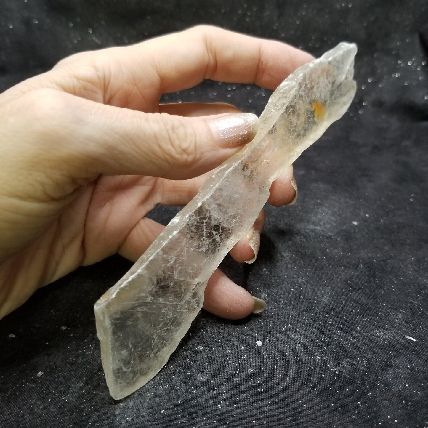 Golden Phantom Selenite Quartz Rare Raw Natural Crystal Stone Empowerment 40g (GPS19) Simply CBD LLC