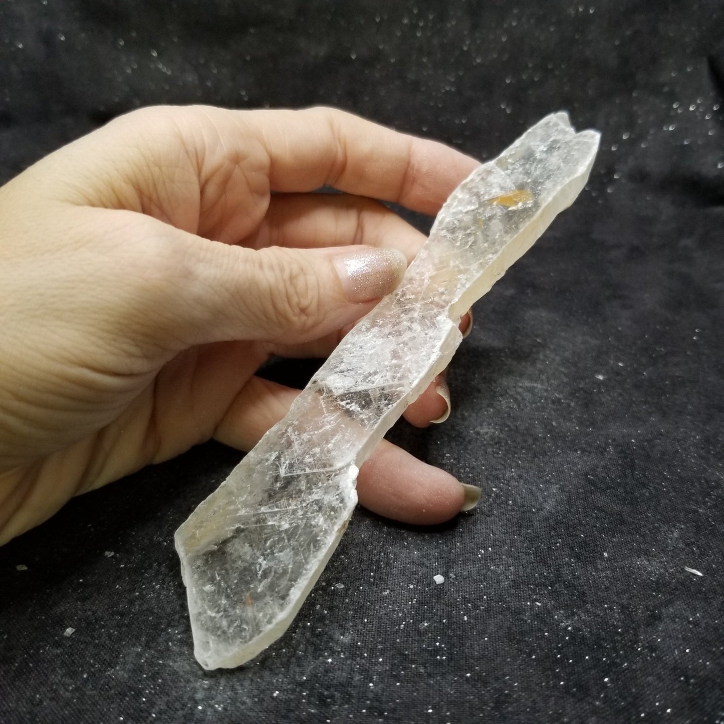 Golden Phantom Selenite Quartz Rare Raw Natural Crystal Stone Empowerment 40g (GPS19) Simply CBD LLC