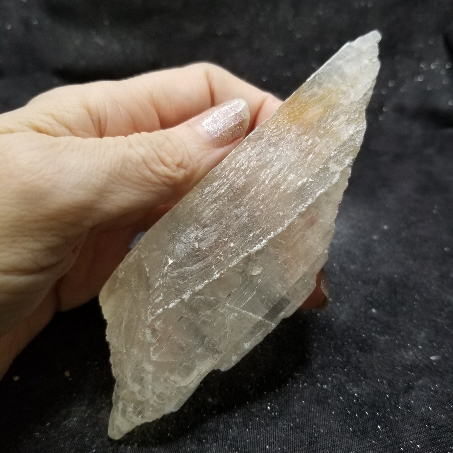 Golden Phantom Selenite Quartz Raw Rare Natural Crystal Stone Empowerment 155g (GPS22) Simply CBD LLC