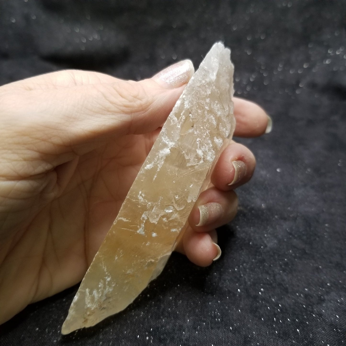 Golden Phantom Selenite Quartz Raw Rare Natural Crystal Stone Empowerment 115g (GPS5) Simply CBD LLC