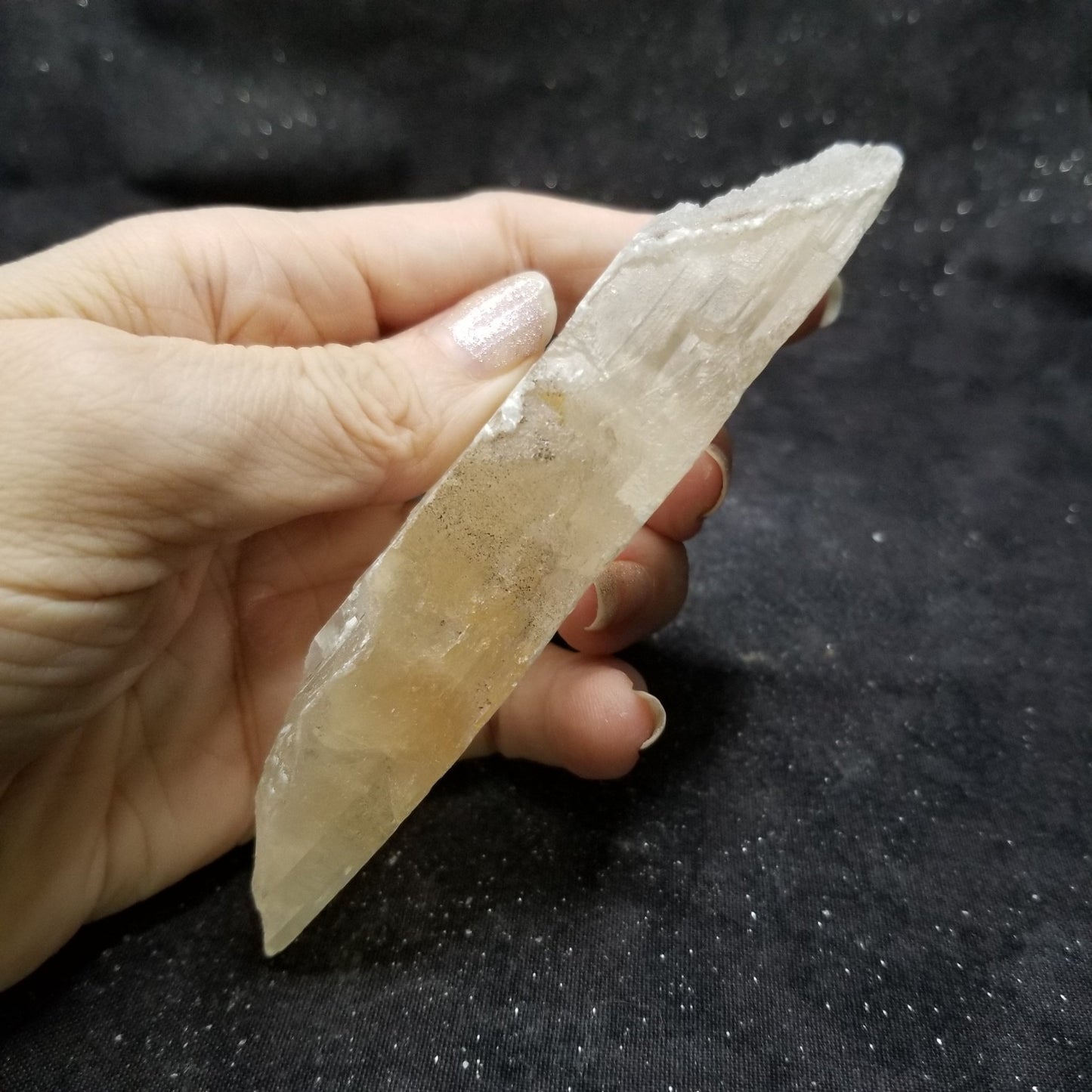 Golden Phantom Selenite Quartz Raw Rare Natural Crystal Stone Empowerment 115g (GPS5) Simply CBD LLC