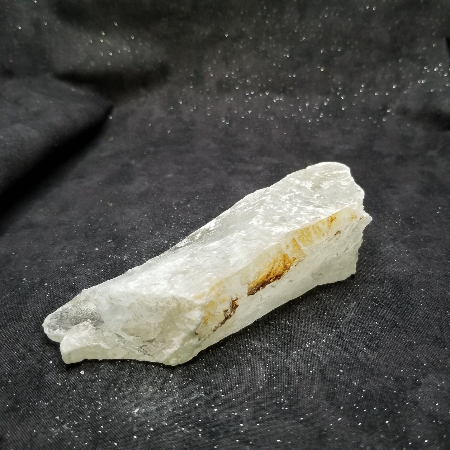 Golden Phantom Selenite Quartz Rare Raw Natural Crystal Stone Empowerment 215g (GPS7) Simply CBD LLC