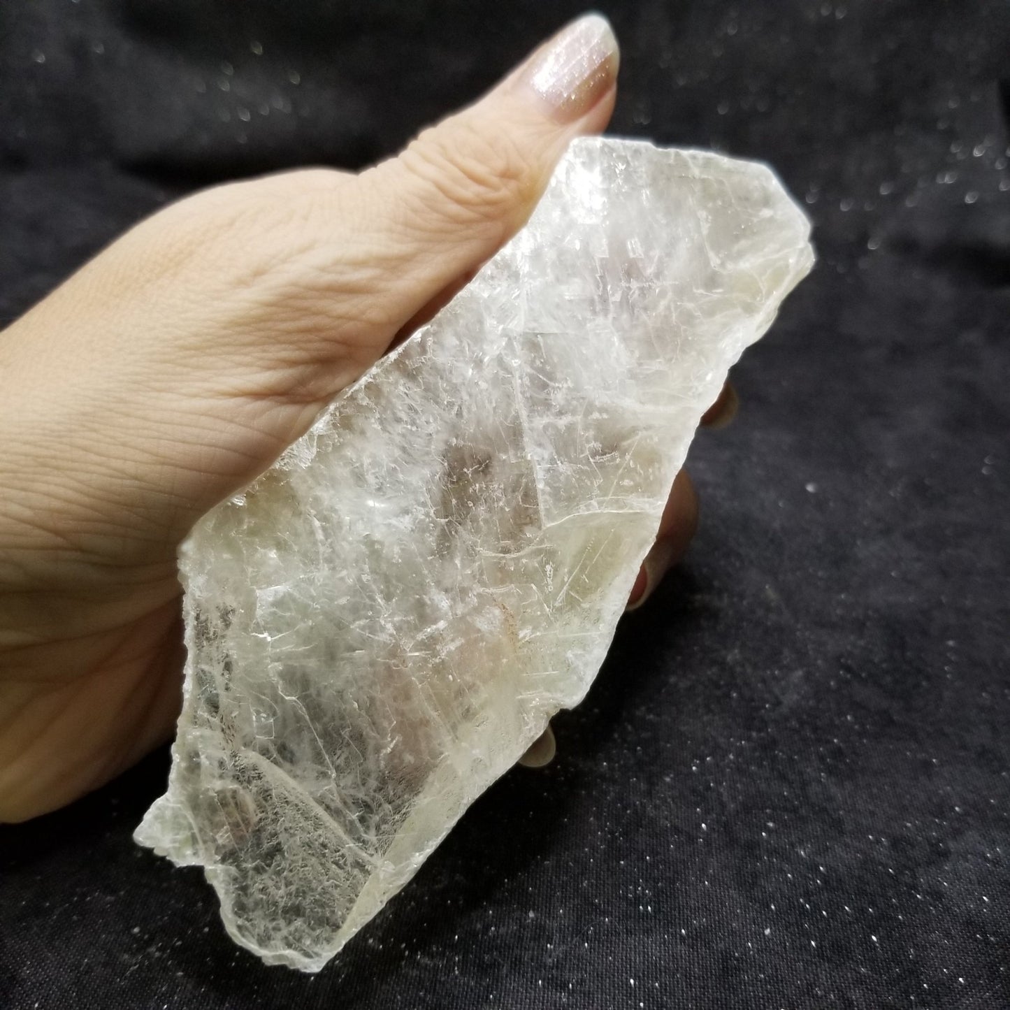 Golden Phantom Selenite Quartz Rare Raw Natural Crystal Stone Empowerment 215g (GPS7) Simply CBD LLC