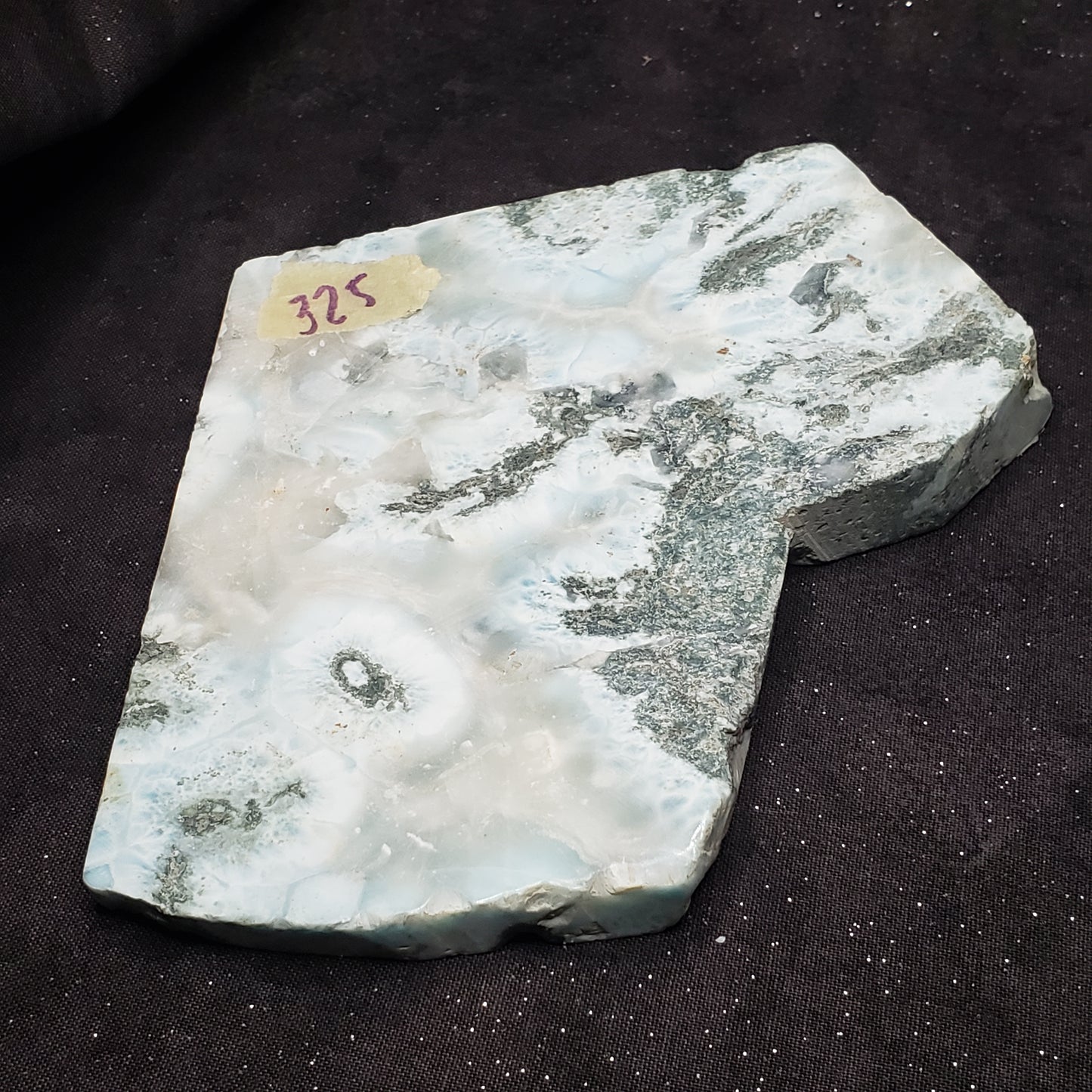 Larimar Lapidary Stone Stunning Natural Blue 5x4.5 inches 326 grams LAR325 Simply CBD LLC