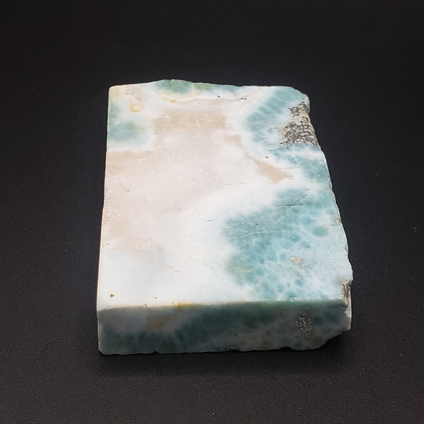 Larimar Lapidary Stone 2 x 1.5 inches Raw Natural 61 grams Dominican Republic LAR60C Simply CBD LLC