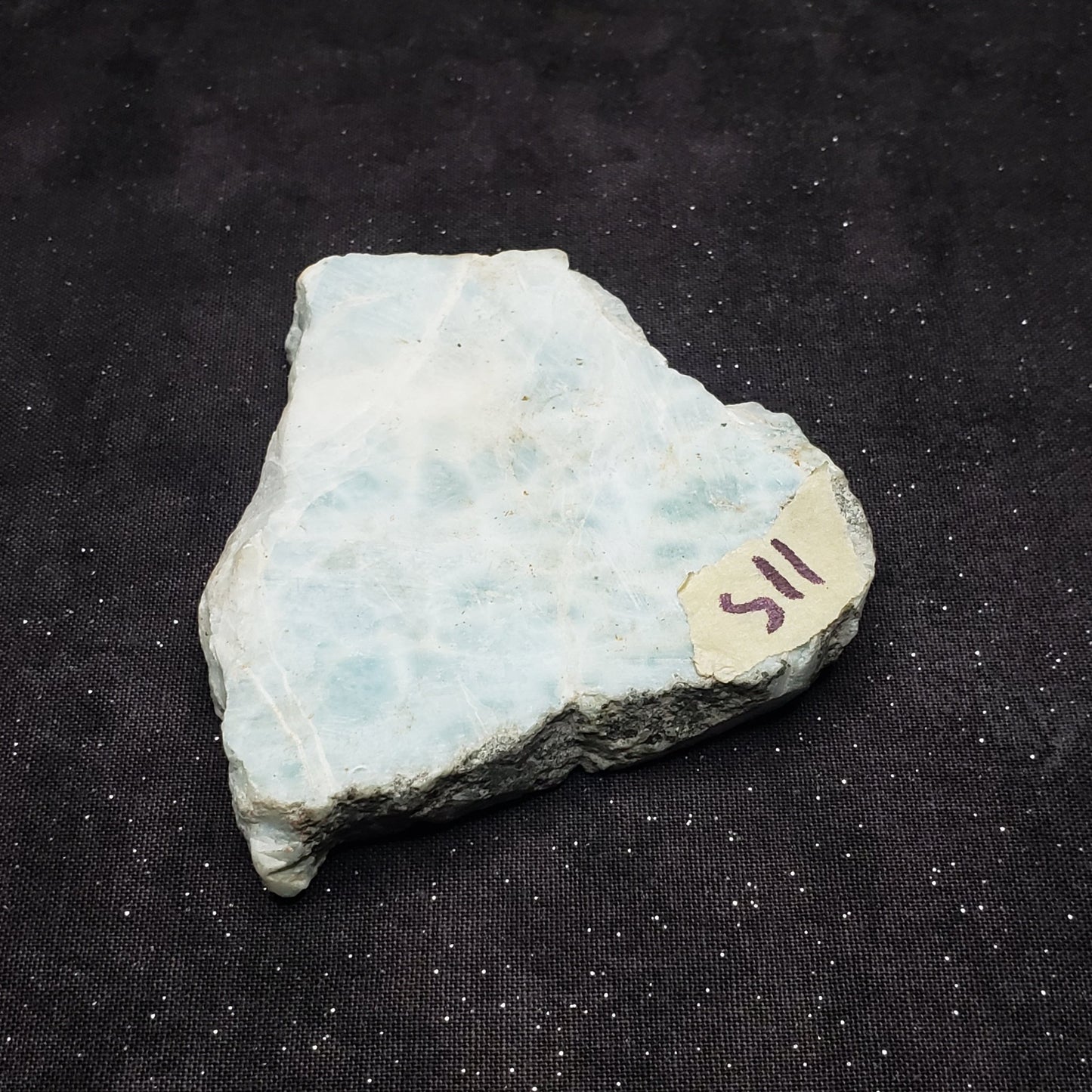 Larimar Lapidary Stone 3 x 2.75 inches Raw Natural 113 grams Dominican Republic LAR115 Simply CBD LLC