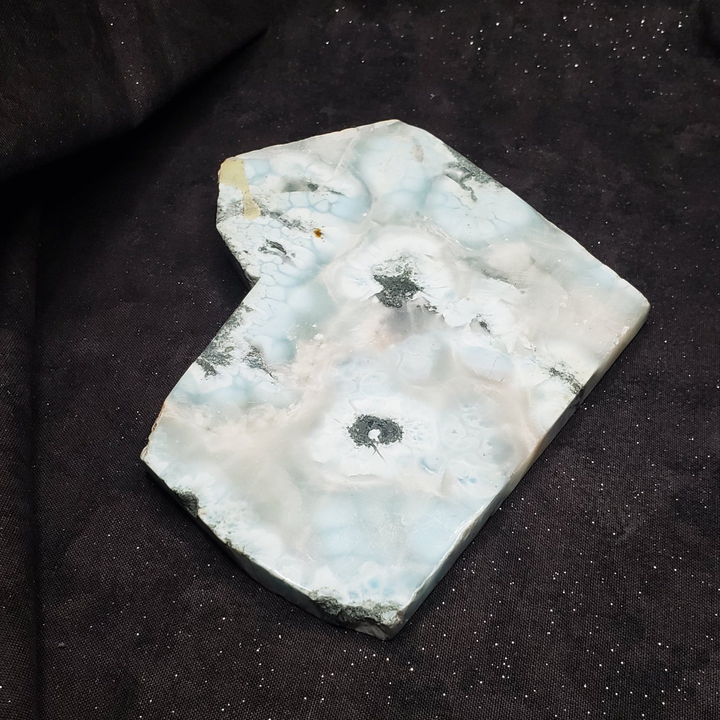Larimar Lapidary Stone Stunning Natural Blue 5x4.5 inches 326 grams LAR325 Simply CBD LLC