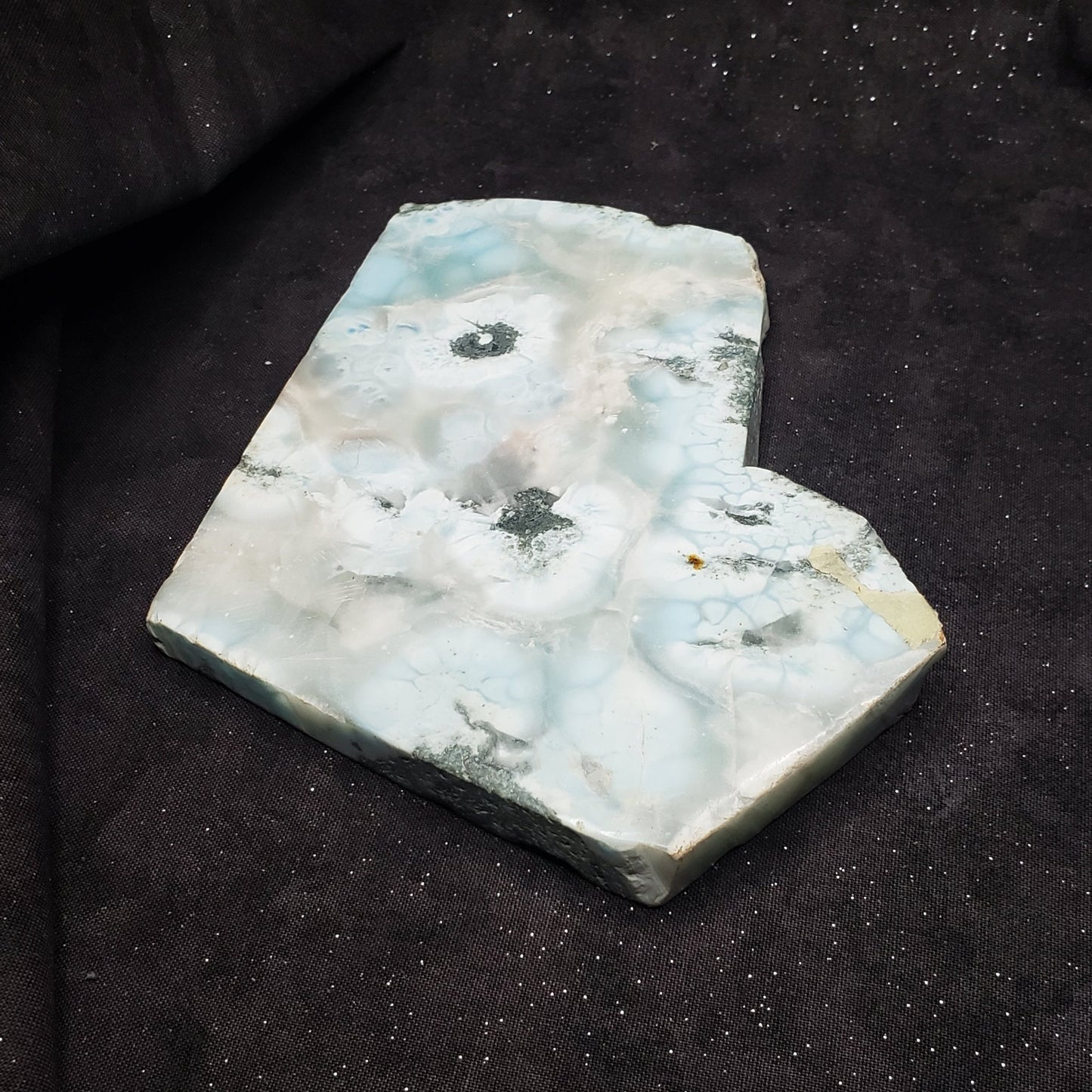 Larimar Lapidary Stone Stunning Natural Blue 5x4.5 inches 326 grams LAR325 Simply CBD LLC