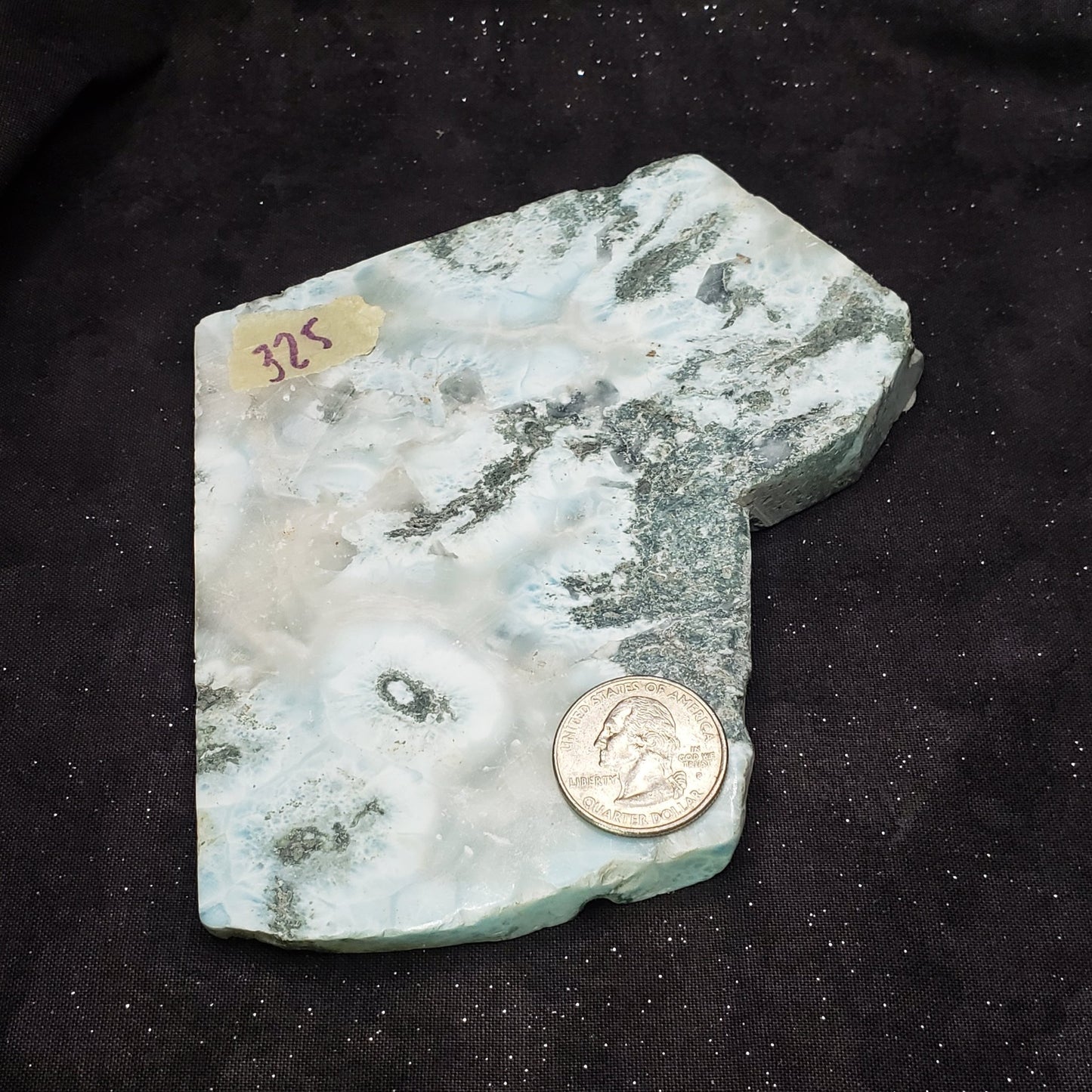 Larimar Lapidary Stone Stunning Natural Blue 5x4.5 inches 326 grams LAR325 Simply CBD LLC