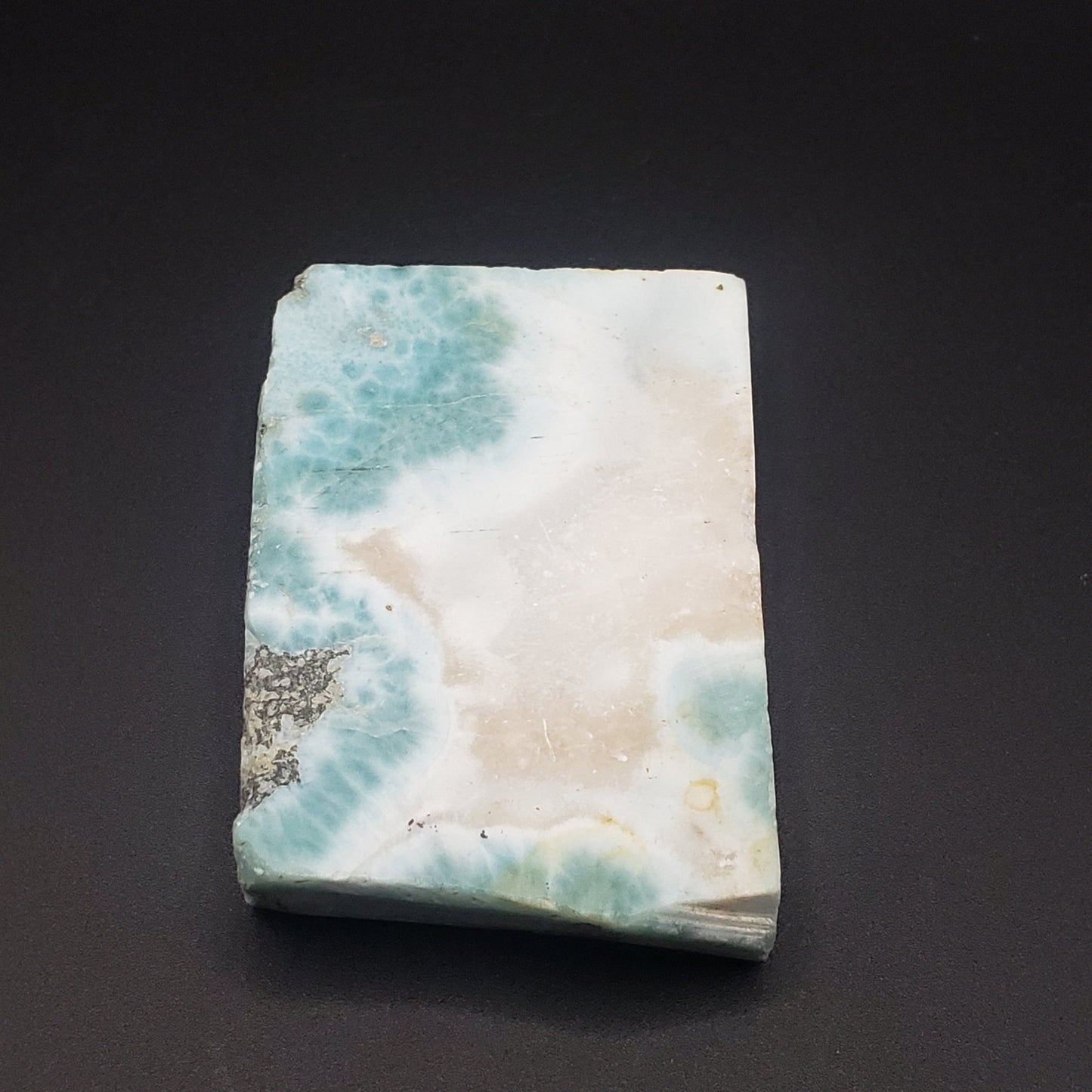 Larimar Lapidary Stone 2 x 1.5 inches Raw Natural 61 grams Dominican Republic LAR60C Simply CBD LLC