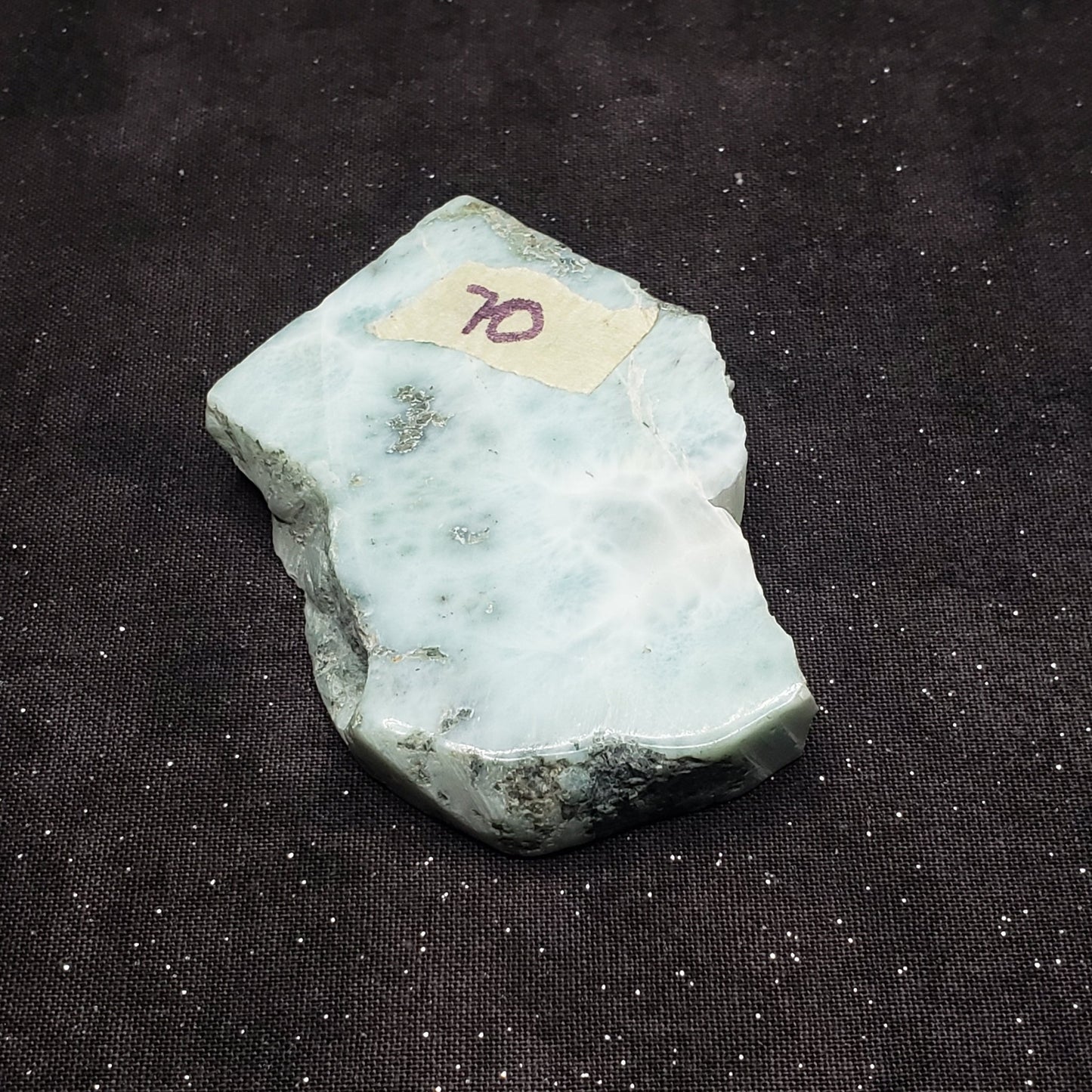Larimar Lapidary Stone Natural 2.5 x 2 inches 73 grams Dominican Republic LAR70 Simply CBD LLC