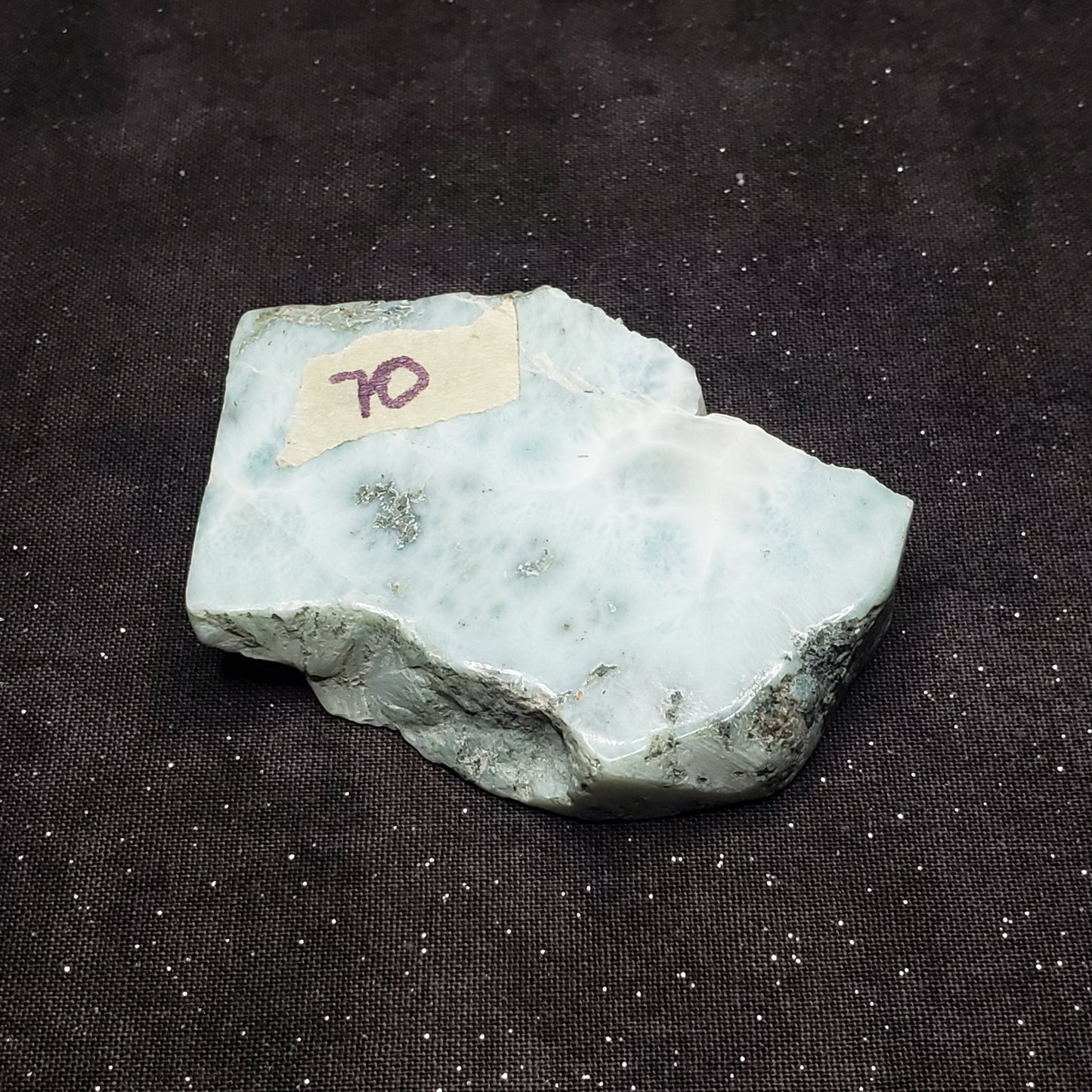 Larimar Lapidary Stone Natural 2.5 x 2 inches 73 grams Dominican Republic LAR70 Simply CBD LLC