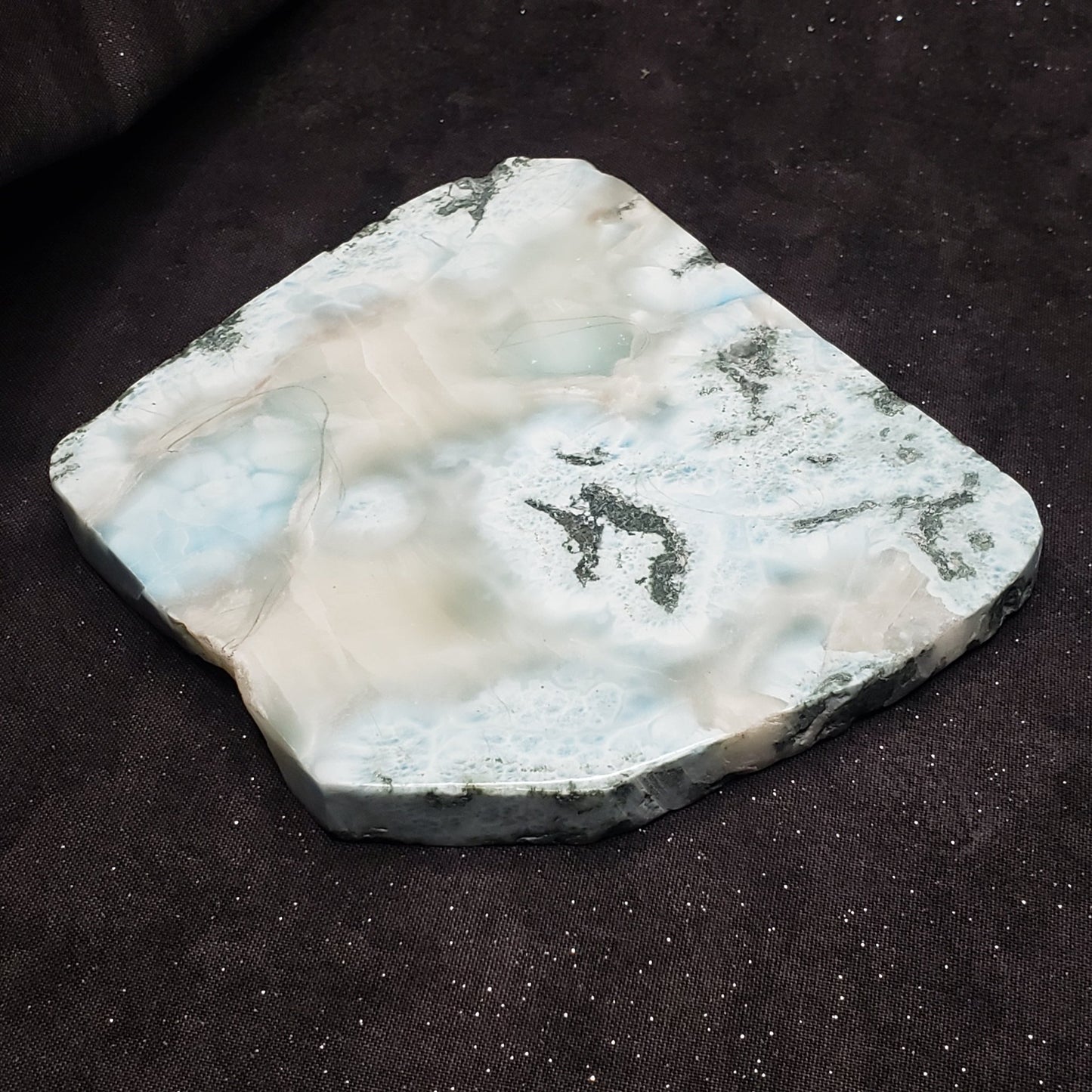 Larimar Natural Large Lapidary beauty 4.5 x 3.5 inches 293 grams Dominican Republic LAR290 Simply CBD LLC