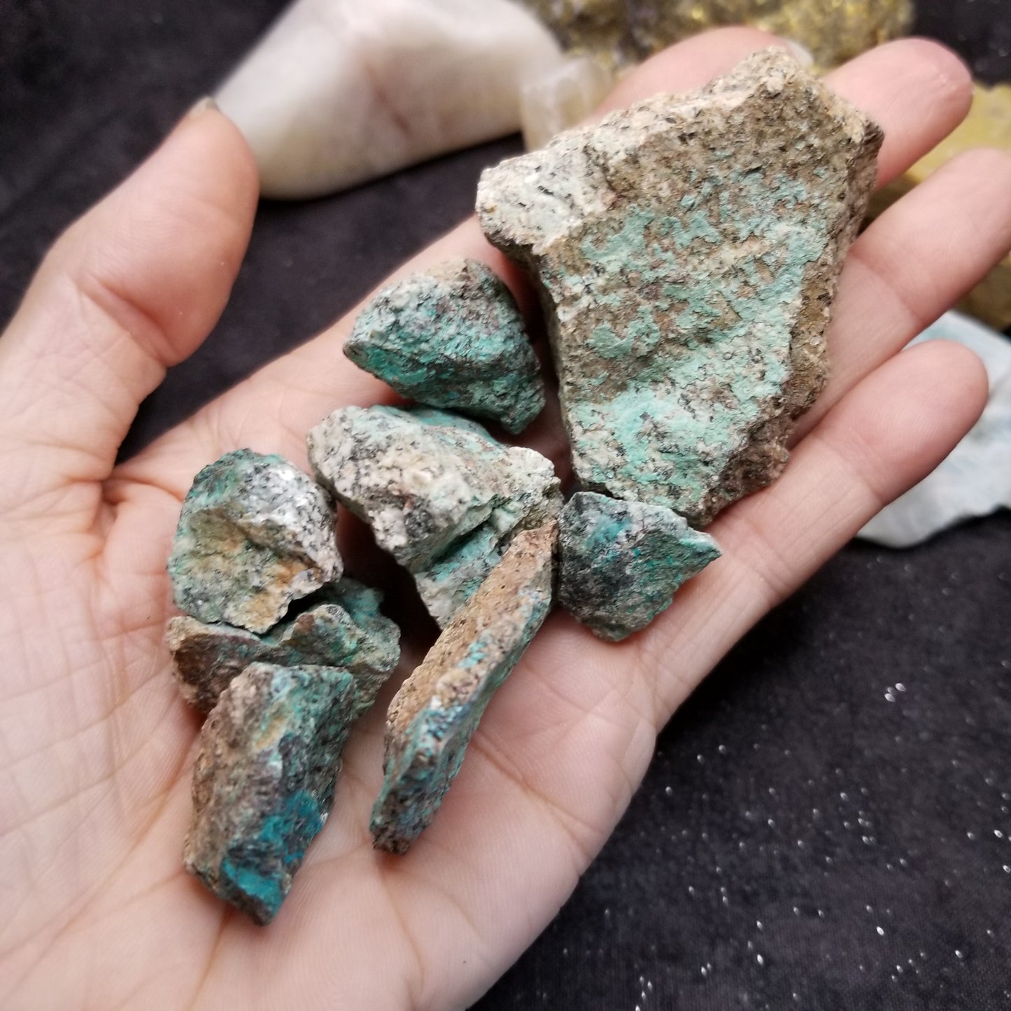 Random Raw Stone & Crystal 1.5LB Box Set Enlightenment Peace Strength Simply CBD LLC