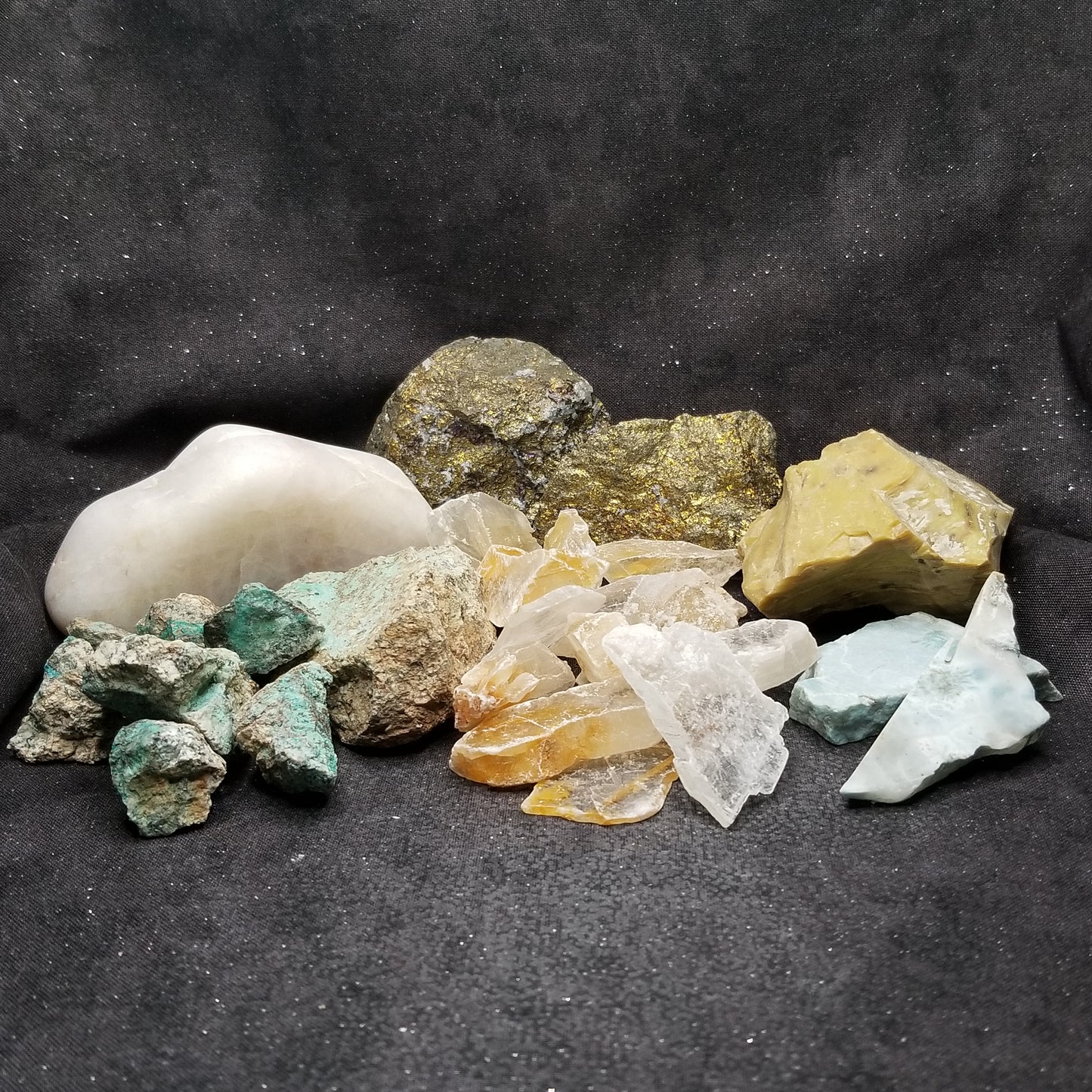 Random Raw Stone & Crystal 1.5LB Box Set Enlightenment Peace Strength Simply CBD LLC
