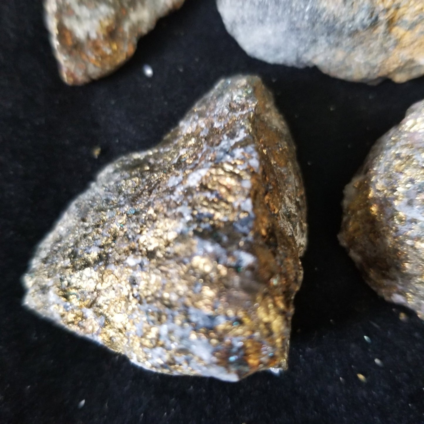 Rainbow Peacock Ore Pyrite raw healing gold shimmer crystal stones 1LB (LOT10) Simply CBD LLC