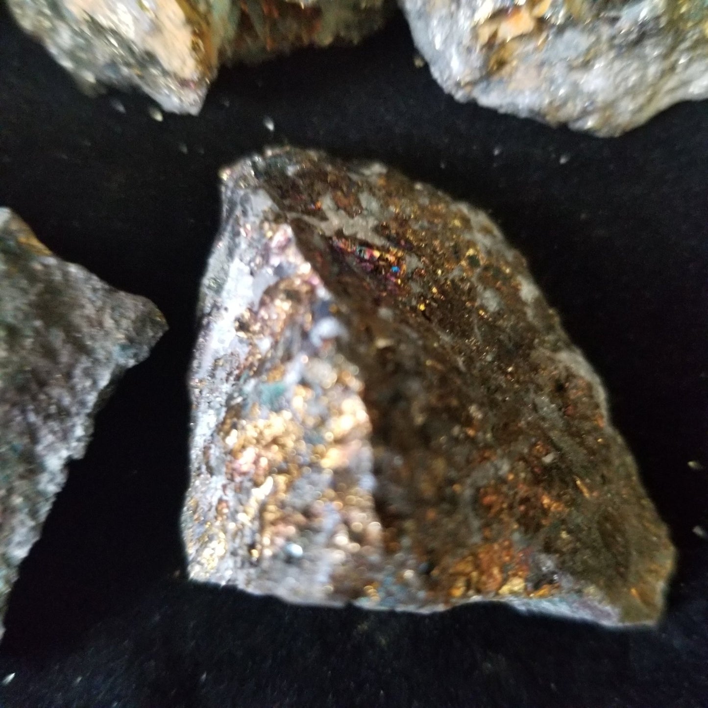 Rainbow Peacock Ore Pyrite raw healing gold shimmer crystal stones 1LB (LOT10) Simply CBD LLC
