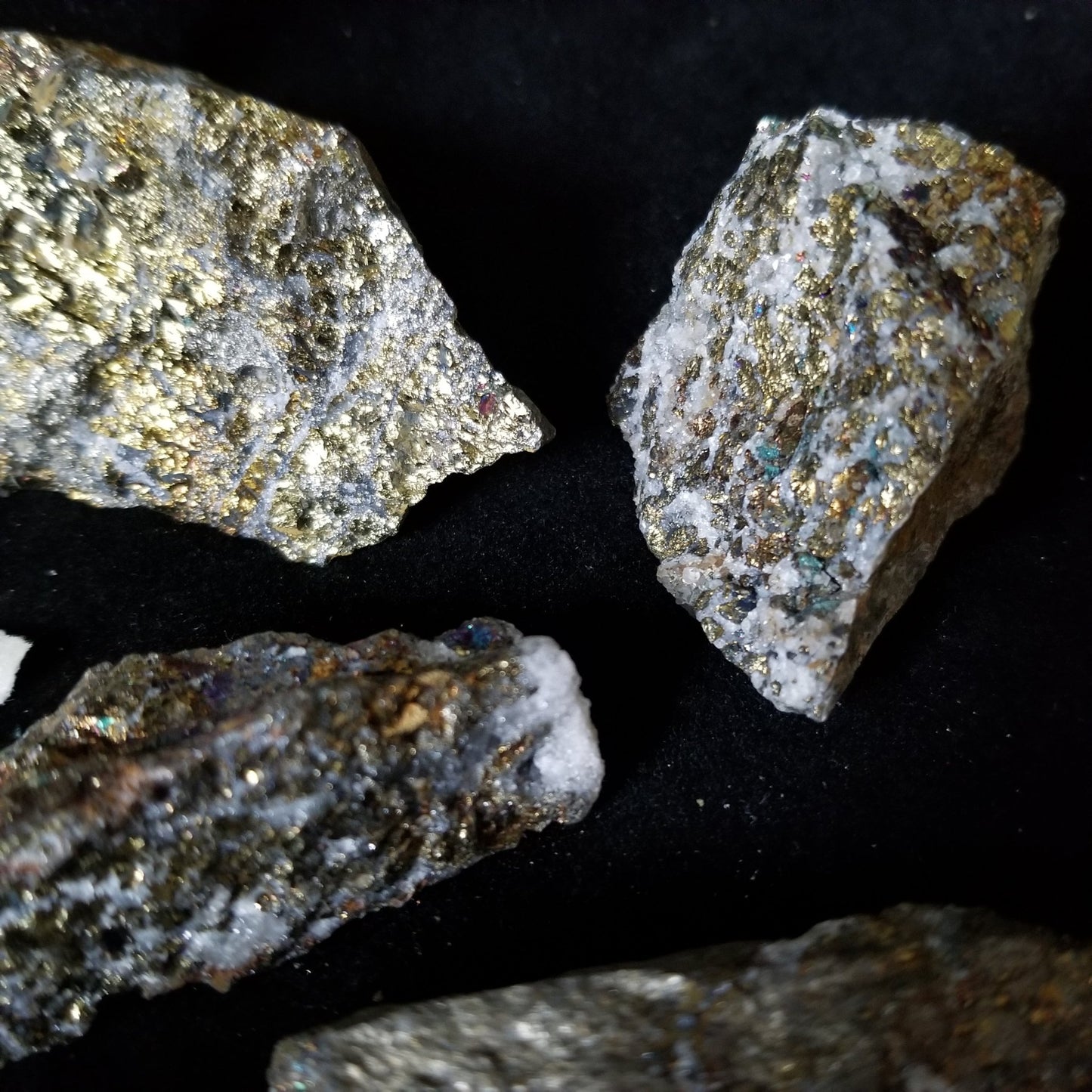 Rainbow Peacock Ore Pyrite raw healing gold shimmer crystal stones 1LB (LOT2) Simply CBD LLC
