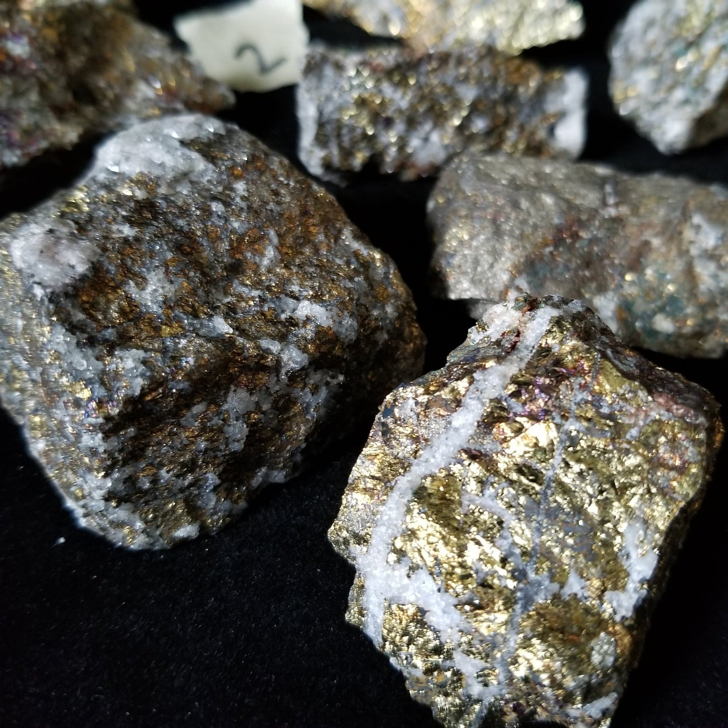 Rainbow Peacock Ore Pyrite raw healing gold shimmer crystal stones 1LB (LOT2) Simply CBD LLC