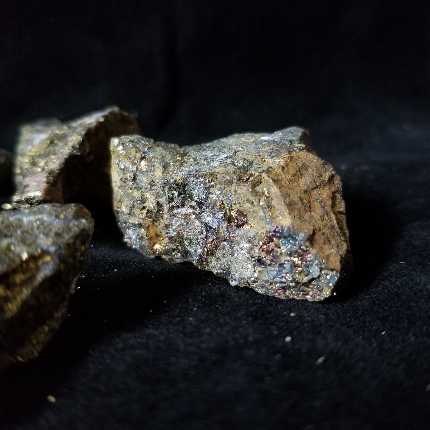 Rainbow Peacock Ore Pyrite raw healing gold shimmer crystal stones 1LB (LOT5) Simply CBD LLC