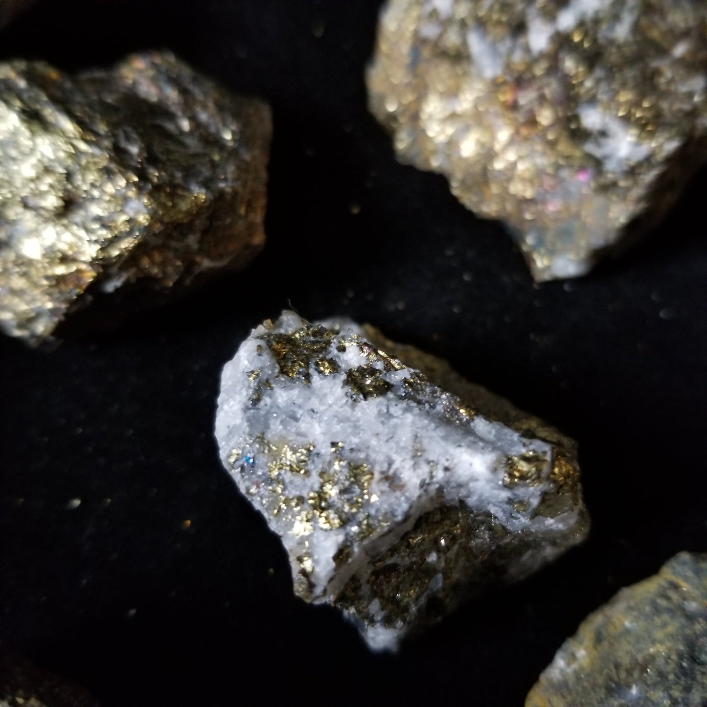 Rainbow Peacock Ore Pyrite raw healing gold shimmer crystal stones 1LB (LOT6) Simply CBD LLC