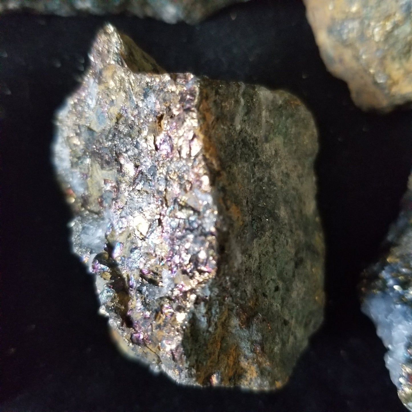 Rainbow Peacock Ore Pyrite raw healing gold shimmer crystal stones 1LB (LOT9) Simply CBD LLC