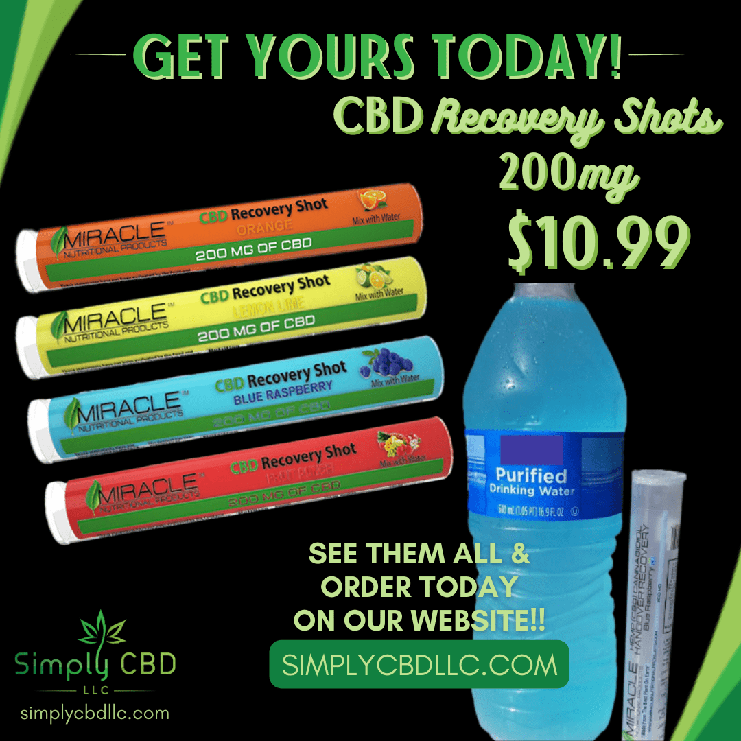 CBD Recovery Shot 200 mg Simply CBD LLC